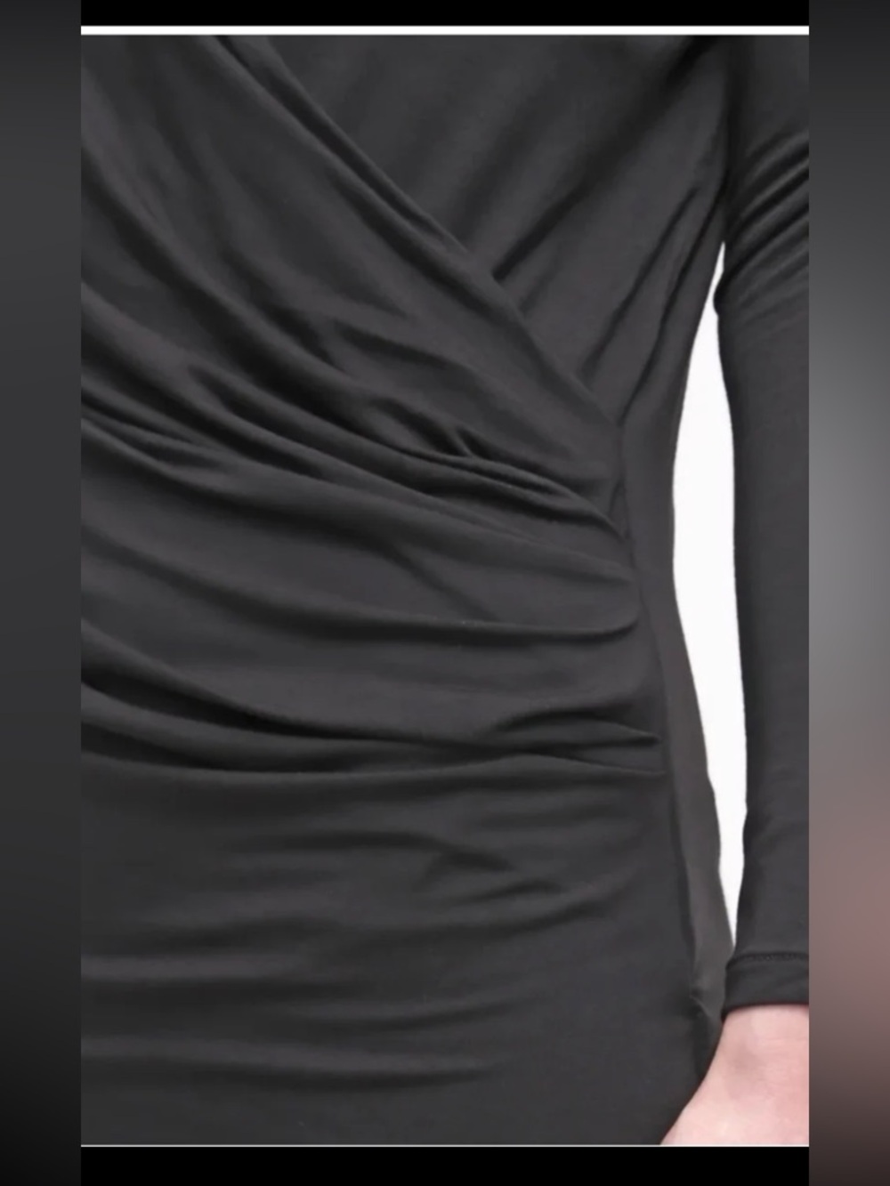 DAY Birger et Mikkelsen‎ Wrap Effect Jersey Dress in Black size Medium - Picture 4 of 12